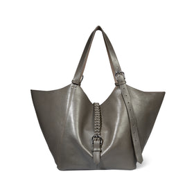 Joseph M Shopper-Tasche Gris Büffelleder