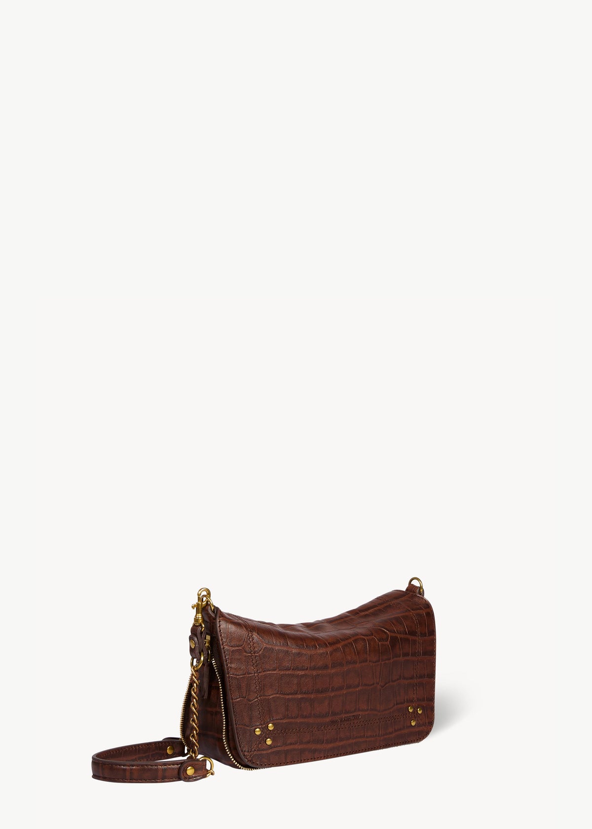 Sac Bobi S Mouton Imprimé Croco Cigare