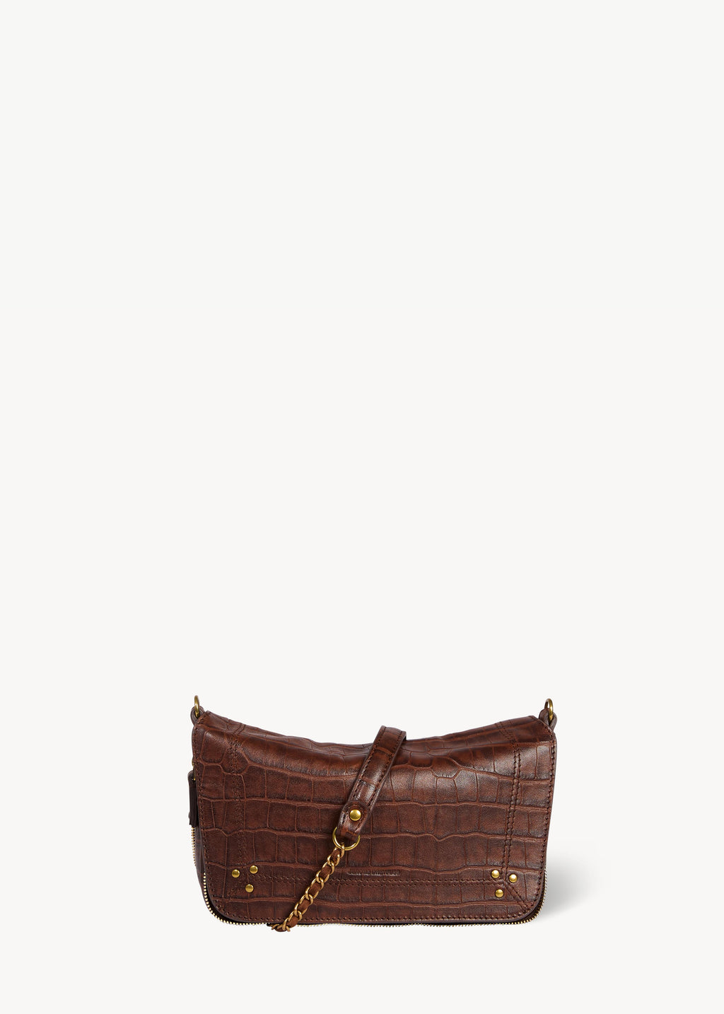 Sac Bobi S Mouton Imprimé Croco Cigare