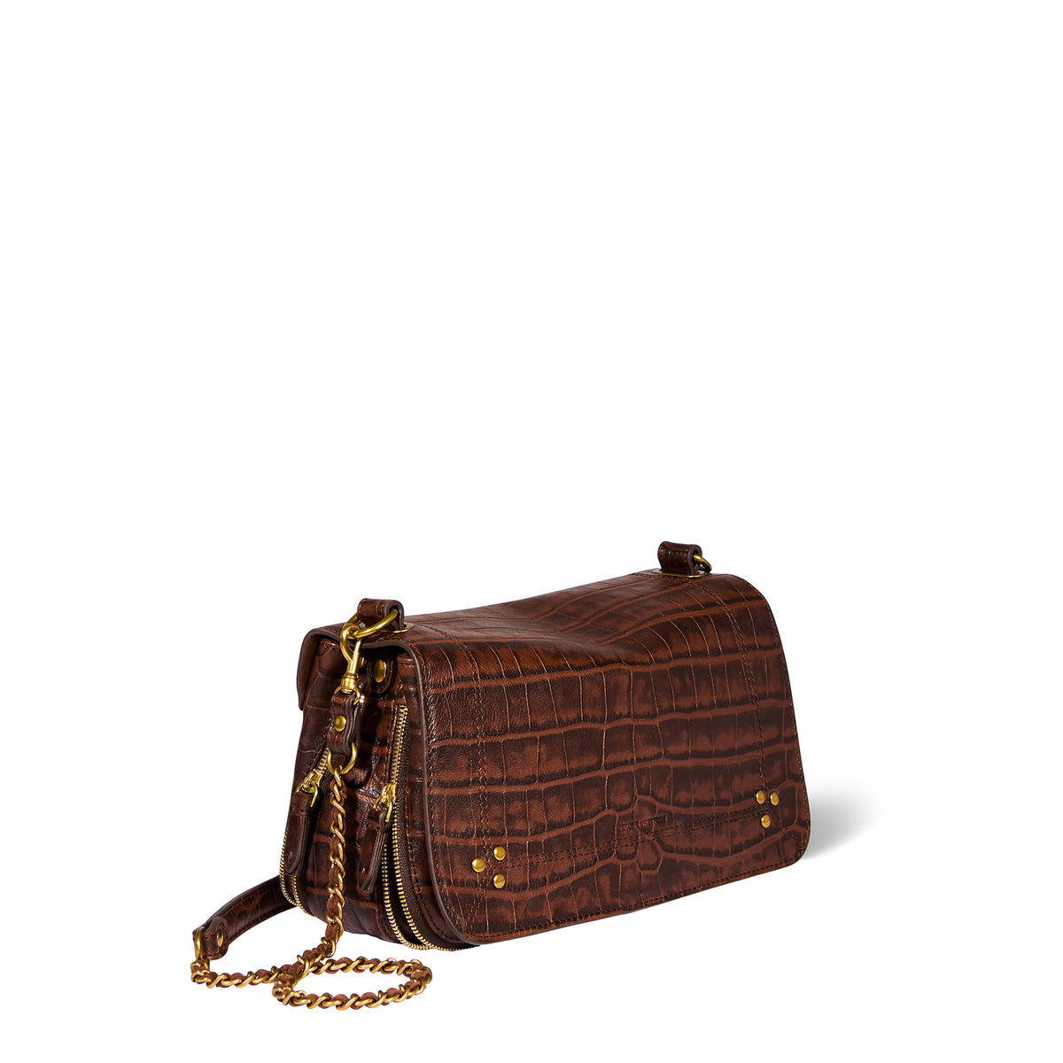 Sac Bobi Mouton Imprimé Croco Cigare