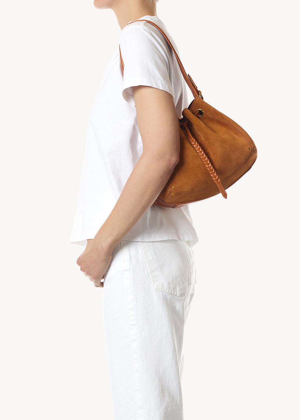 Sac Andy Croûte Velours Caramel