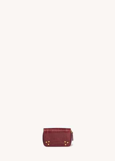 Porte-monnaie Henri Agneau Bubble Burgundy