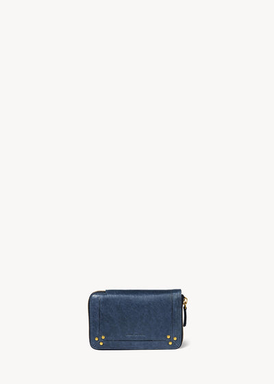 Brieftasche Julien Bubble Night Blue Lammleder
