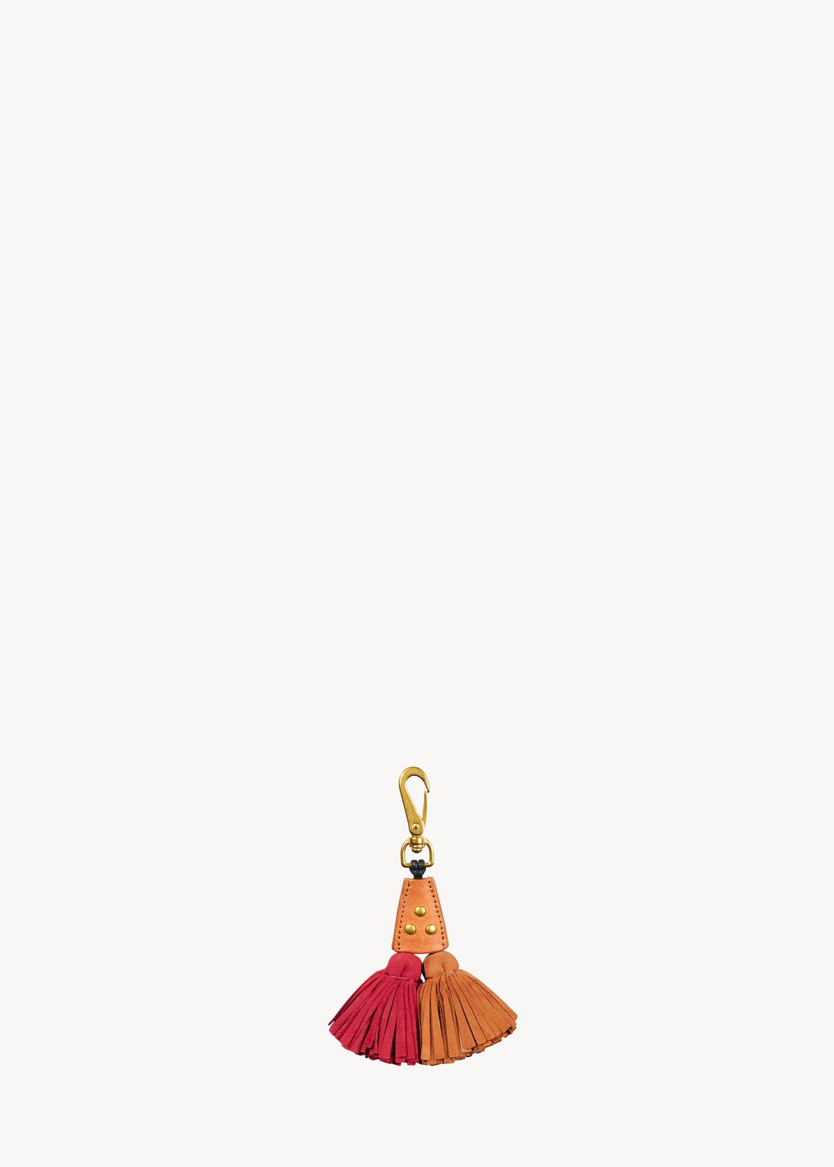 Porte-clés Pompon twin Chèvre Carmin