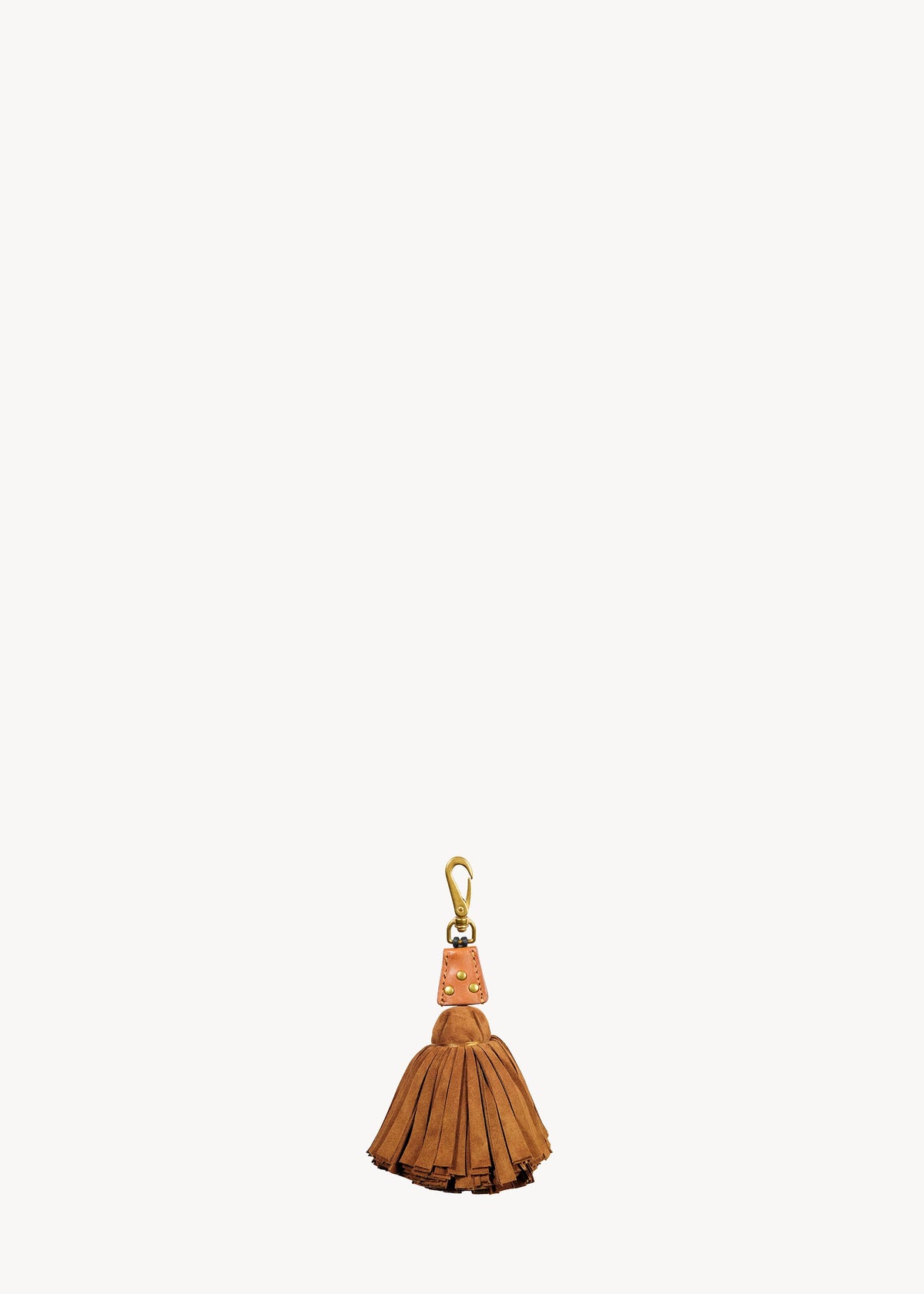 Porte-clés Big Pompon Chèvre Caramel