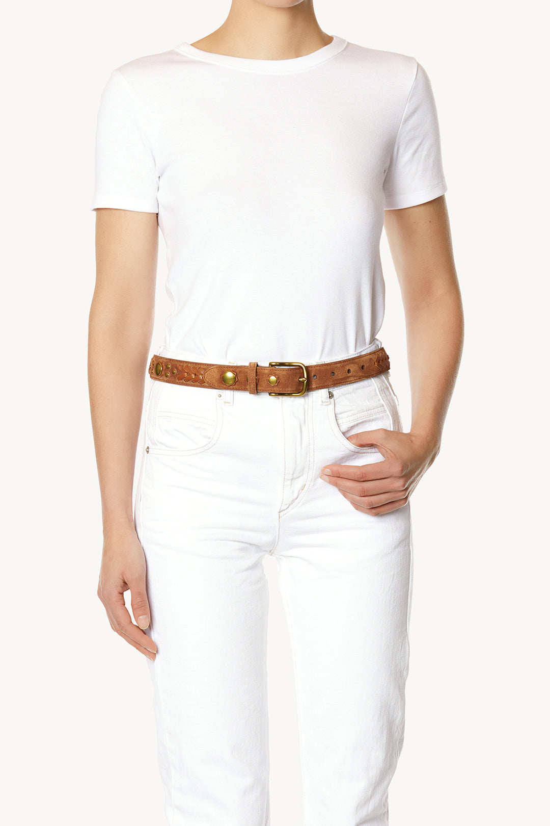 Ceinture Gaucho Croûte Velours Caramel