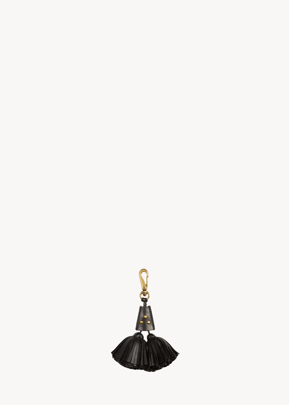 Pompon twin Agneau Noir Brass