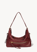 Sac Lucky Hobo Large Agneau Bubble Burgundy