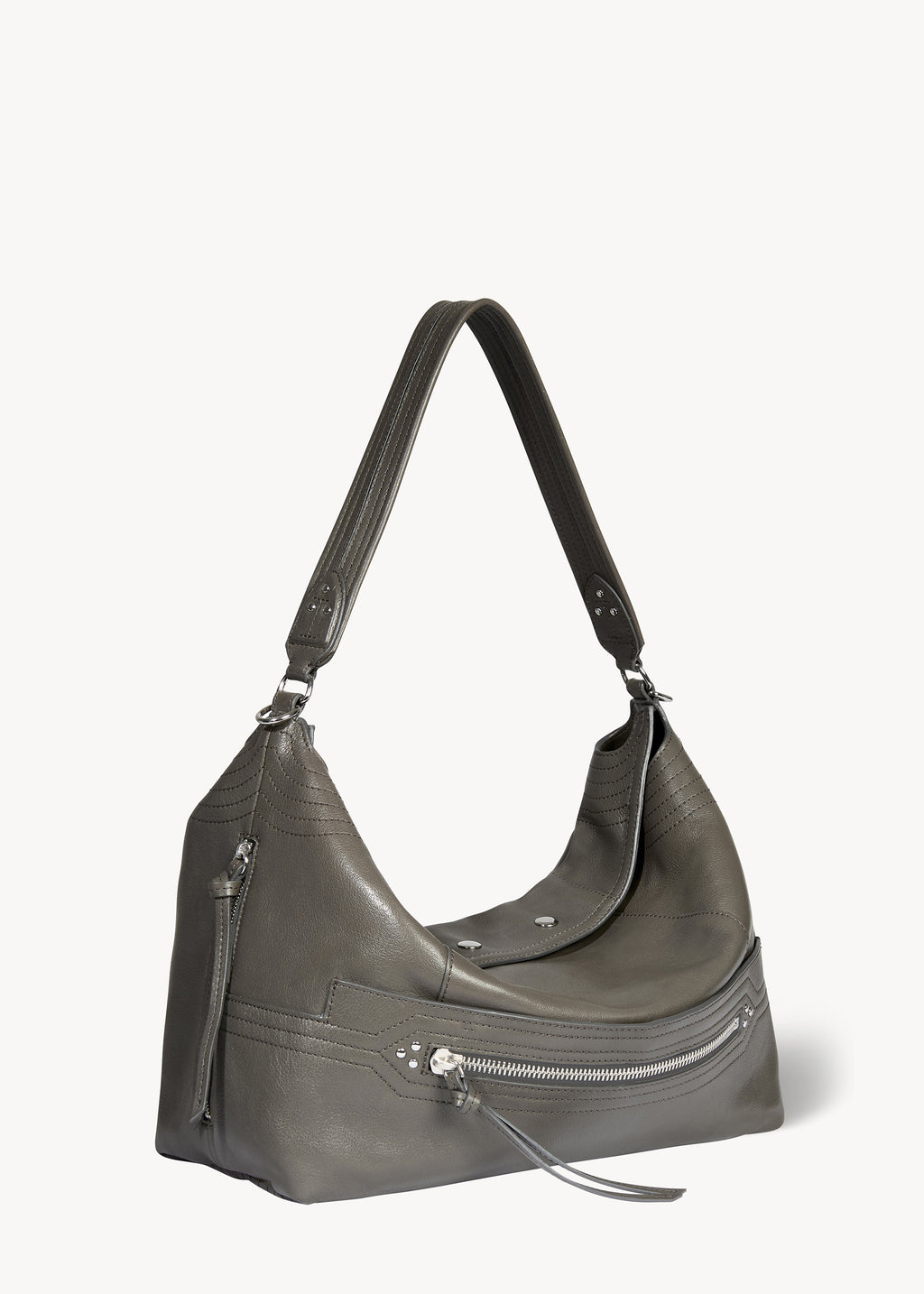 Sac Lucky Hobo Large buffle Gris