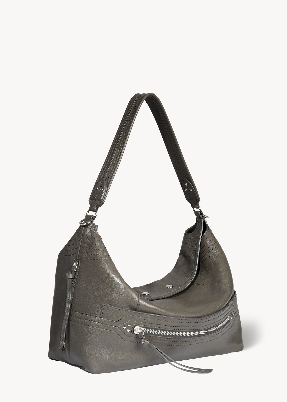 Sac Lucky Hobo Large buffle Gris