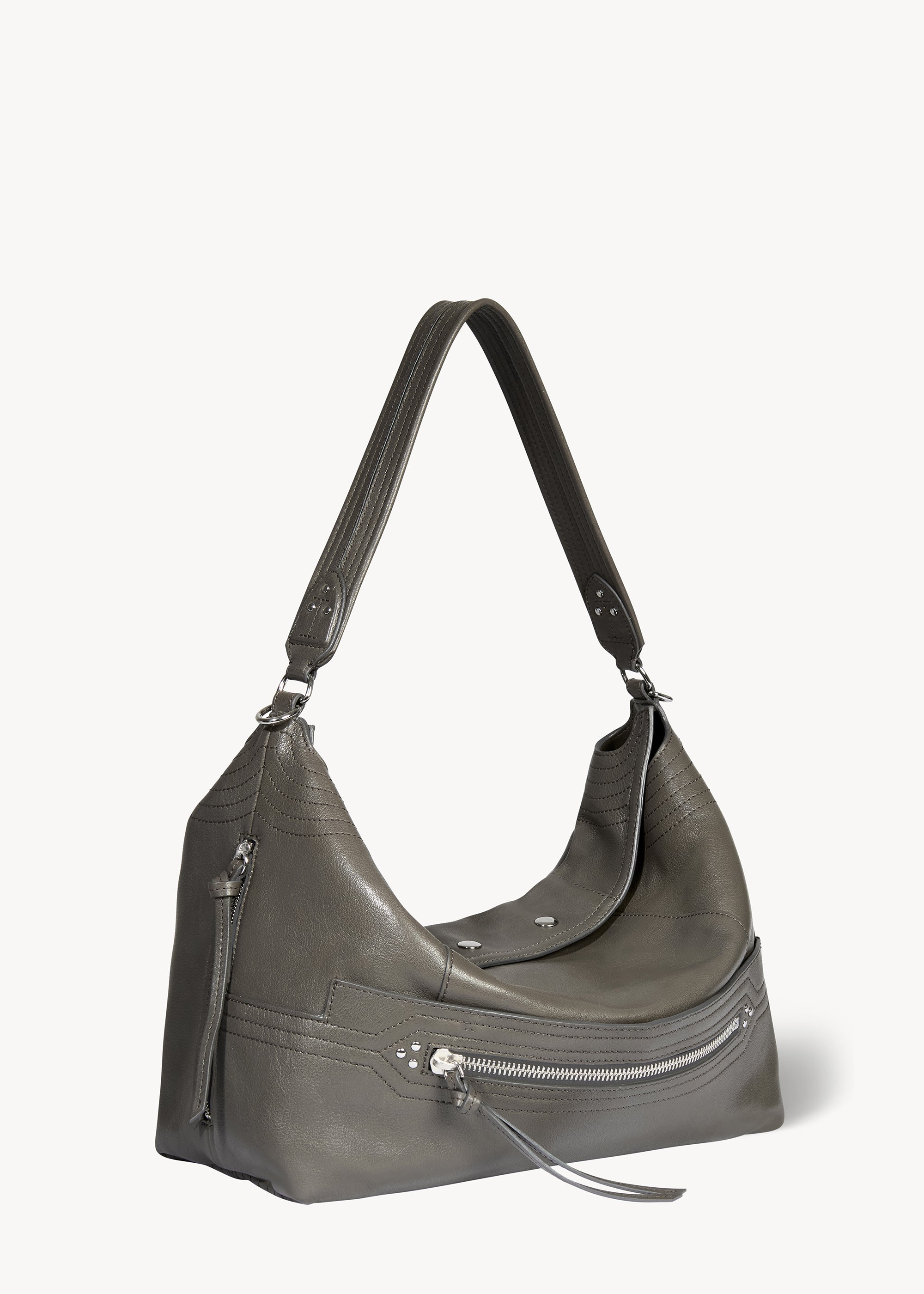 Sac Lucky Hobo Large buffle Gris