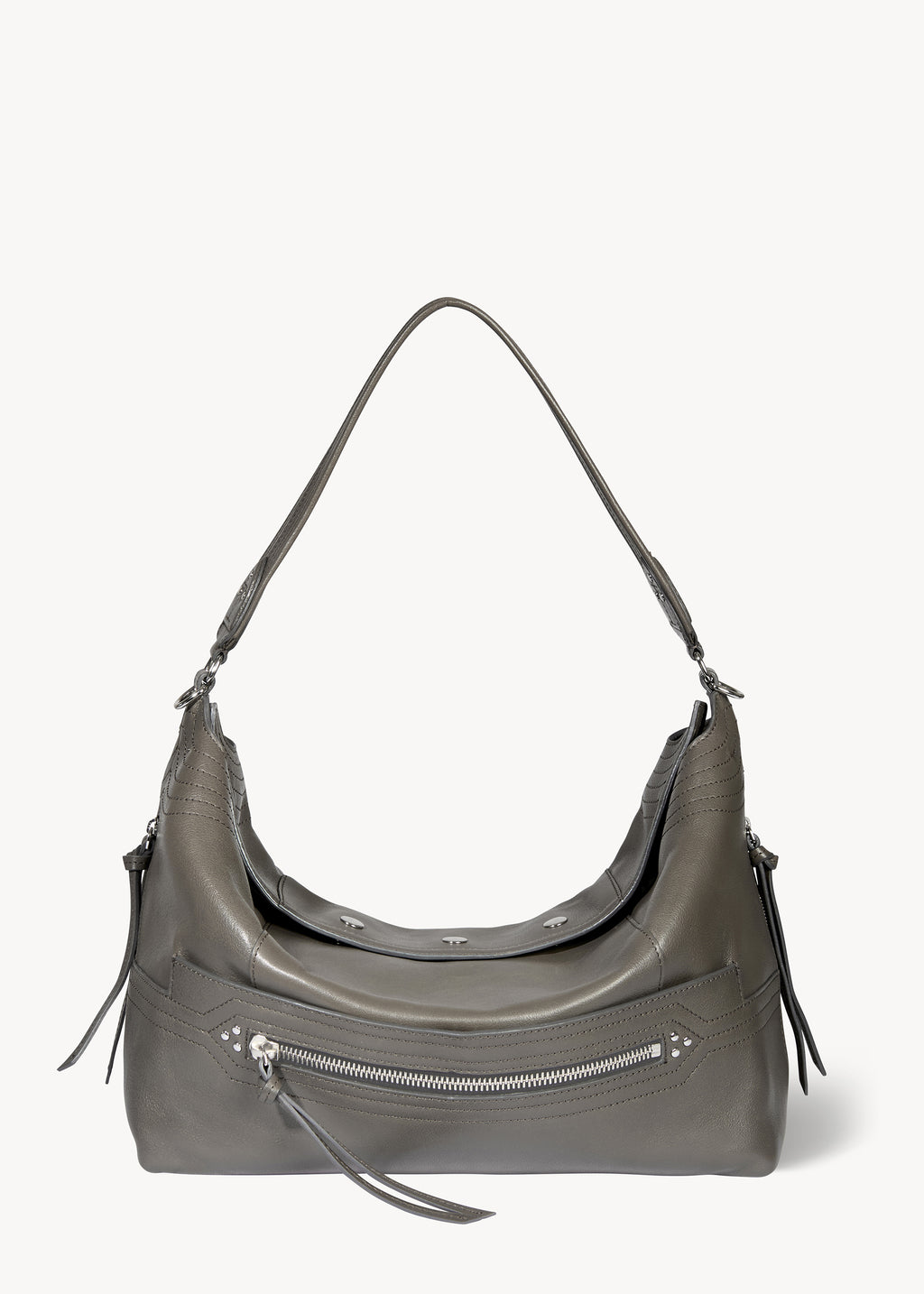 Sac Lucky Hobo Large buffle Gris