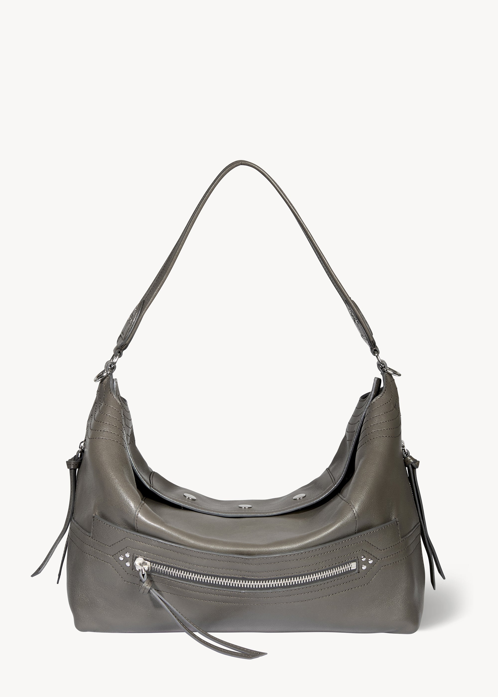 Sac Lucky Hobo Large buffle Gris
