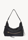 Sac Lucky Hobo Large buffle Noir Brass