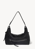 Sac Lucky Hobo Large buffle Noir Silver