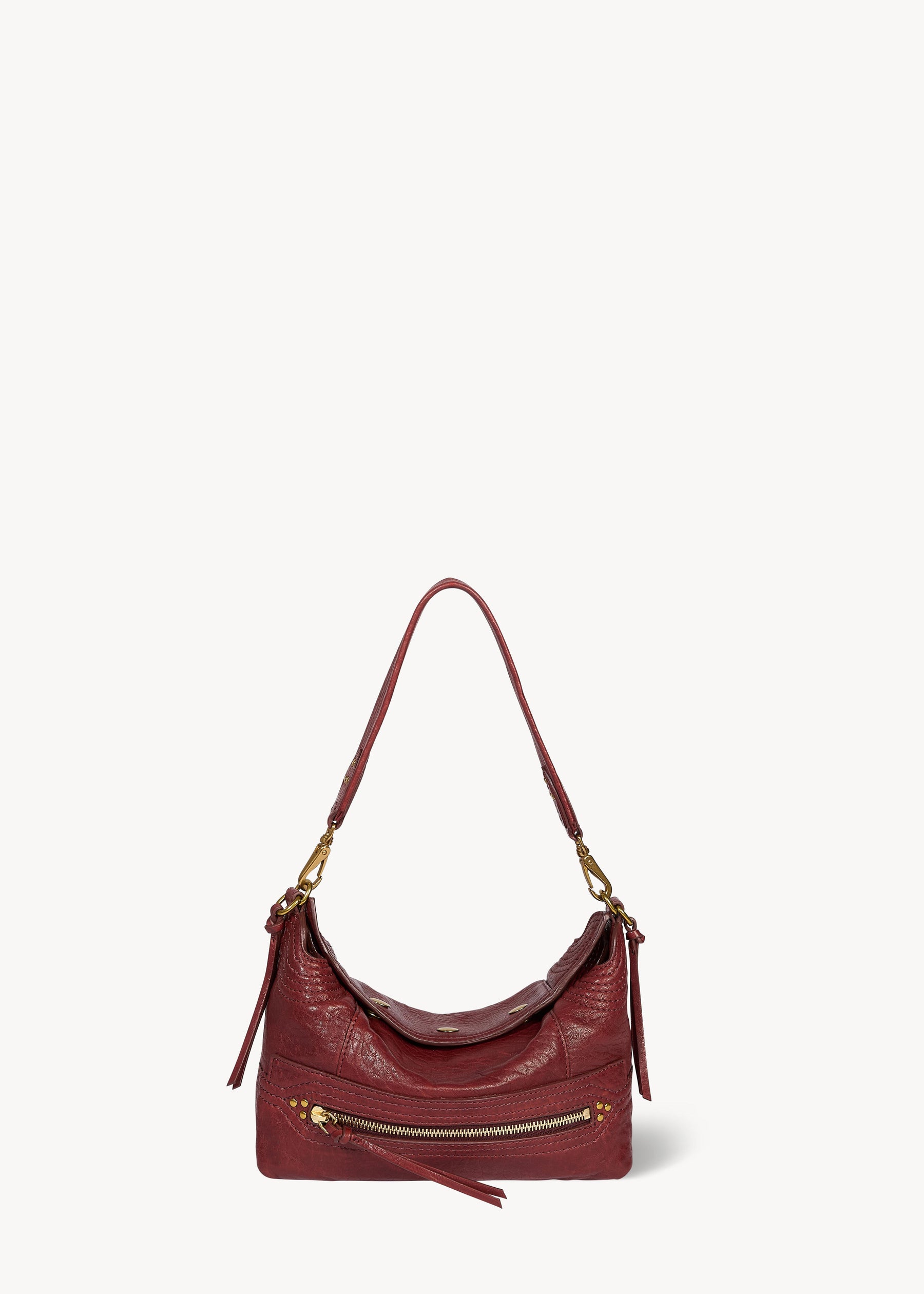 Sac Lucky Hobo Small Agneau Bubble Burgundy