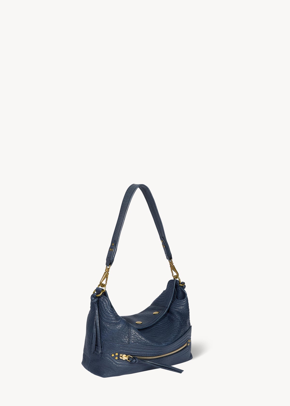 Sac Lucky Hobo Small Agneau Bubble Night Blue