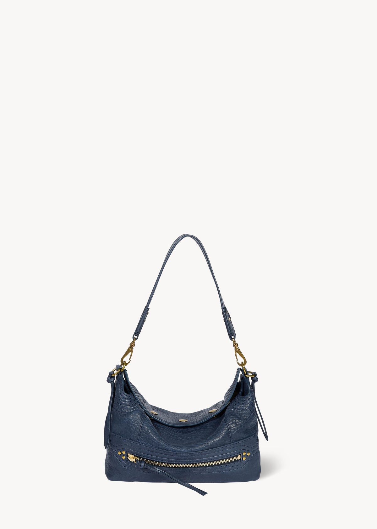 Sac Lucky Hobo Small Agneau Bubble Night Blue