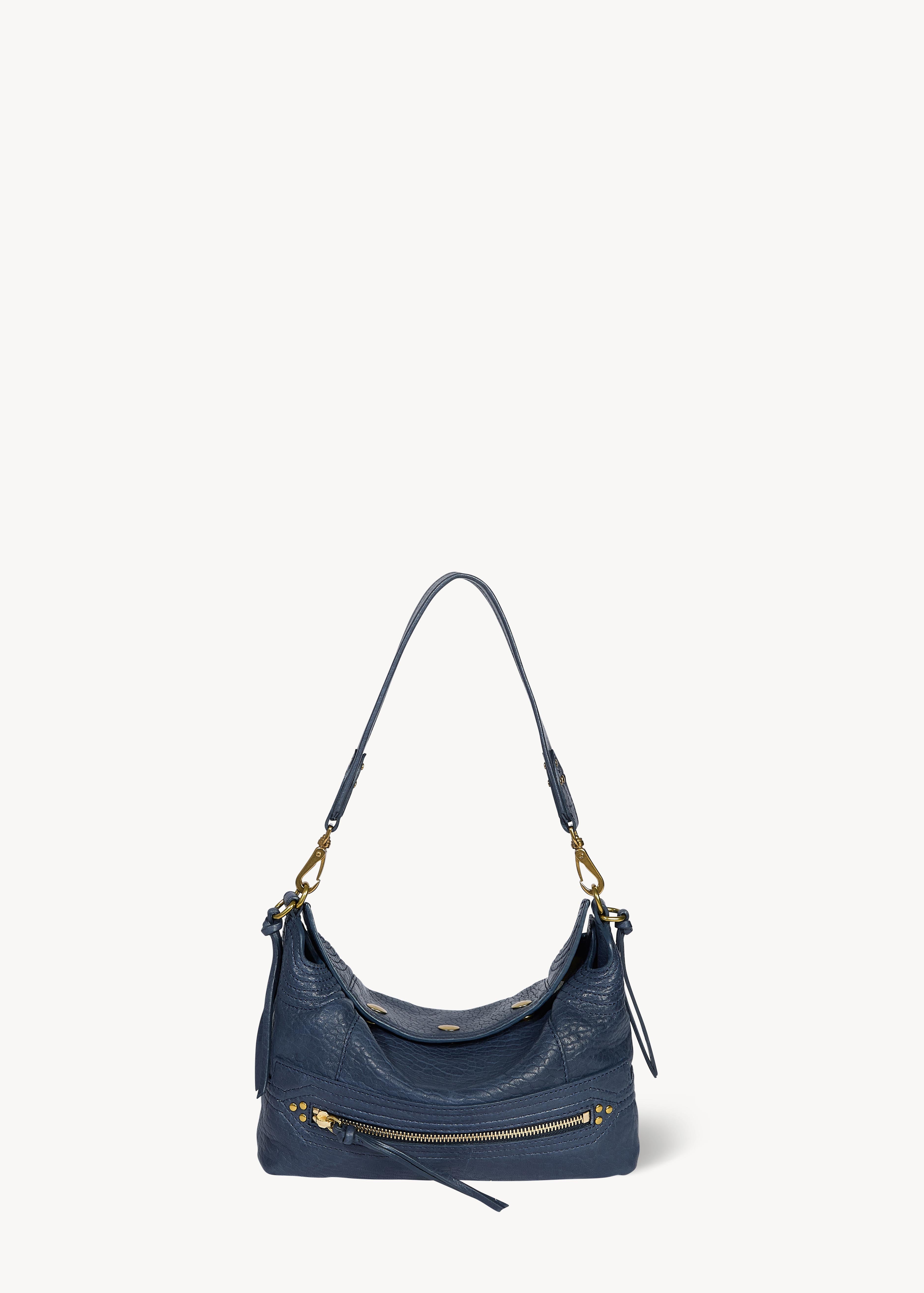 Sac Lucky Hobo Small Agneau Bubble Night Blue