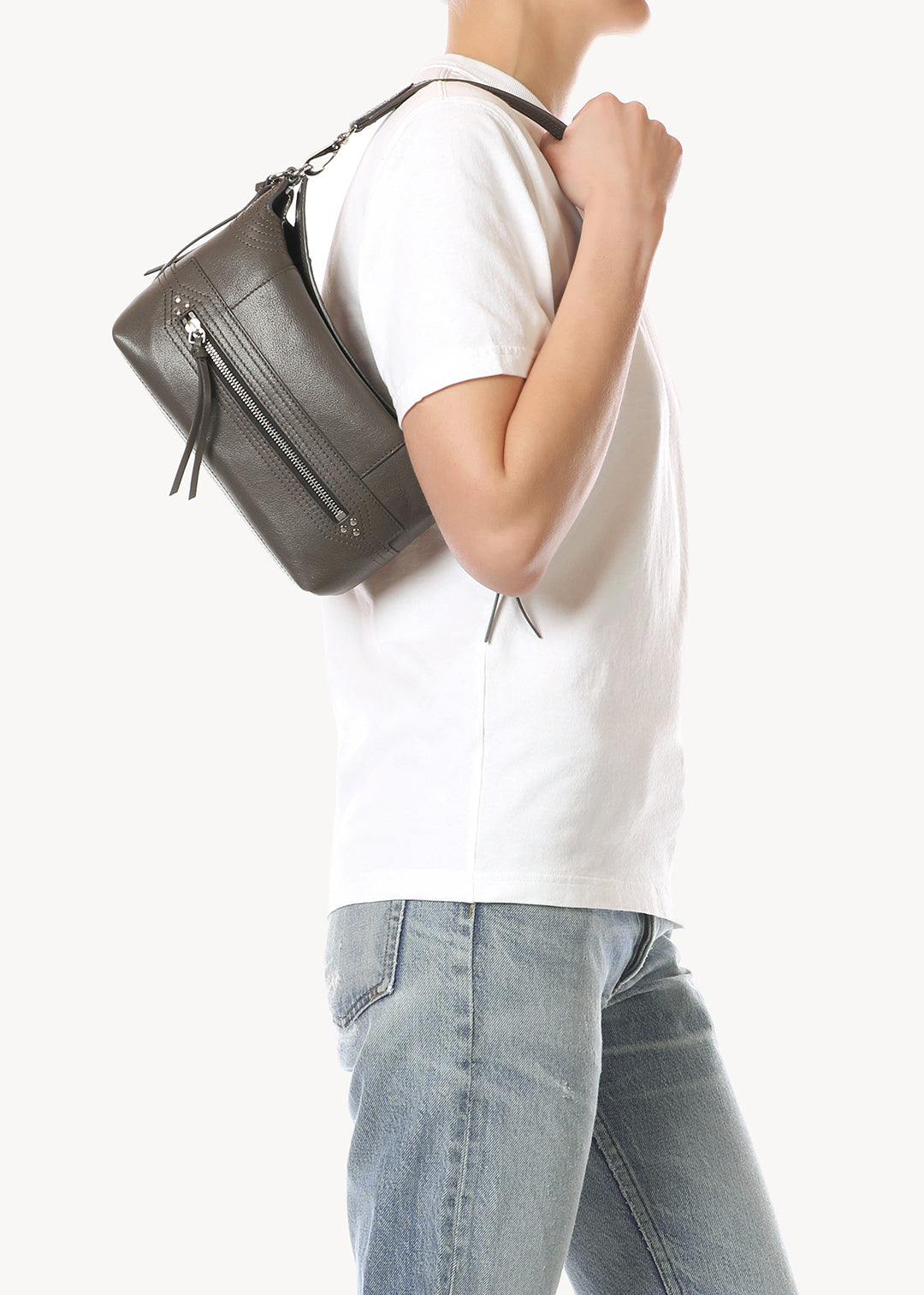 Sac Lucky Hobo Small buffle Gris