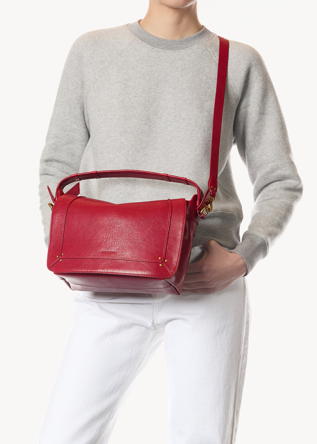 Sac Pepito M Chèvre Carmin
