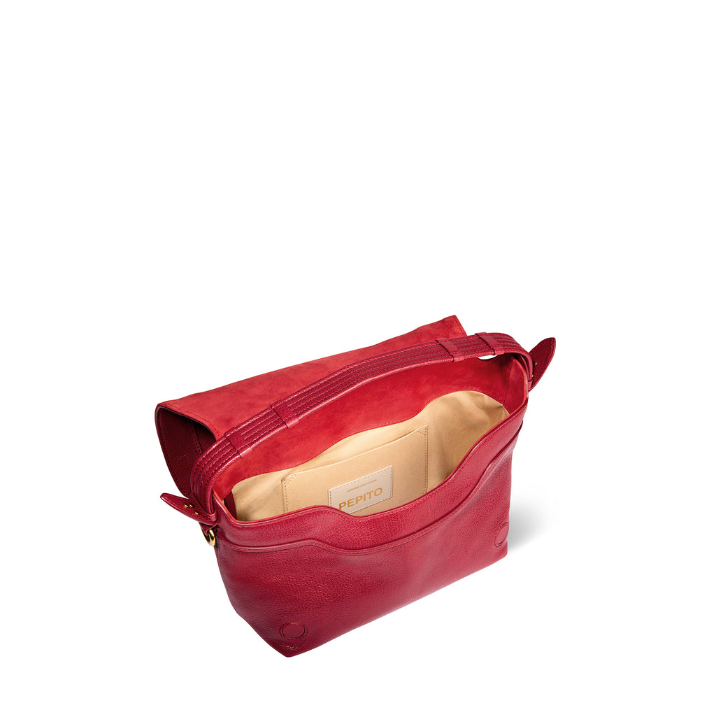 Sac Pepito M Chèvre Carmin