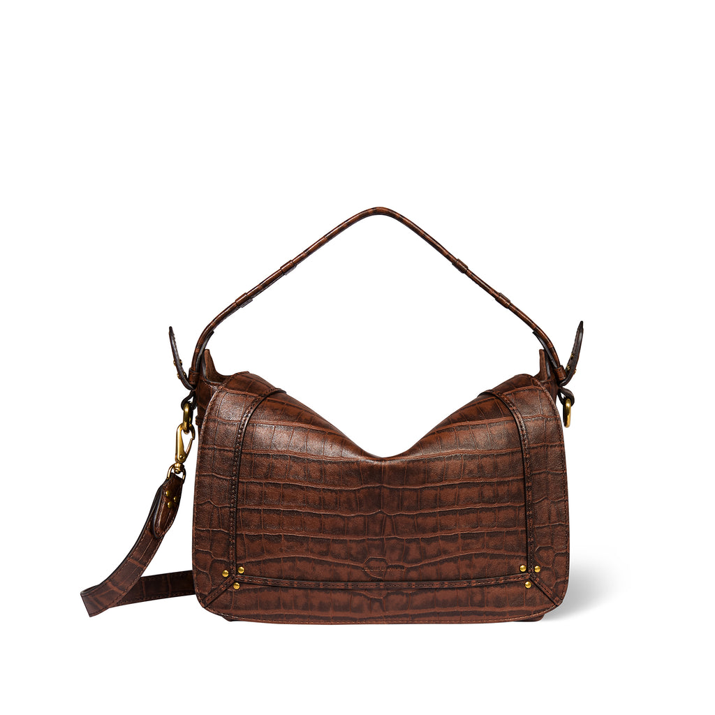 Sac Pepito M Mouton Imprimé Croco Cigare