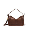 Sac Pepito M Mouton Imprimé Croco Cigare