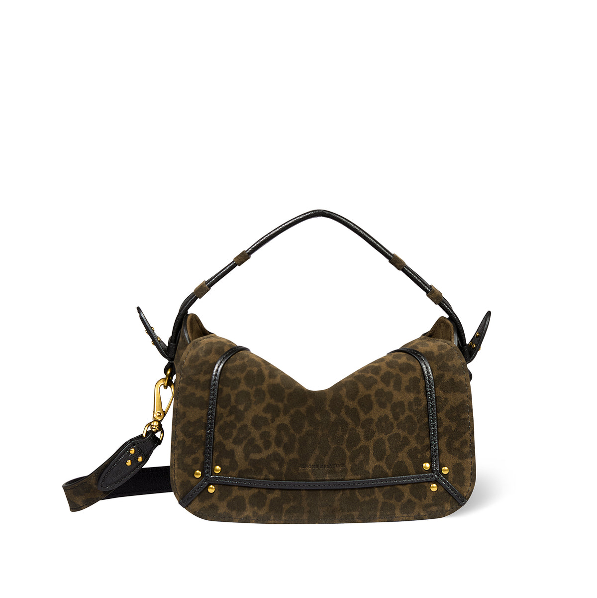 Sac Pepito S Croûte Velours Imprimé Léopard kaki