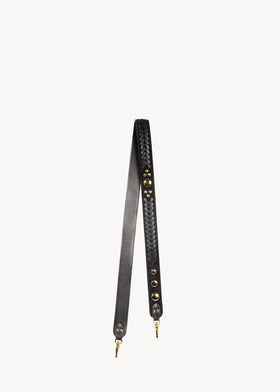 Bandouliere Gaucho Noir Brass Veloursleder