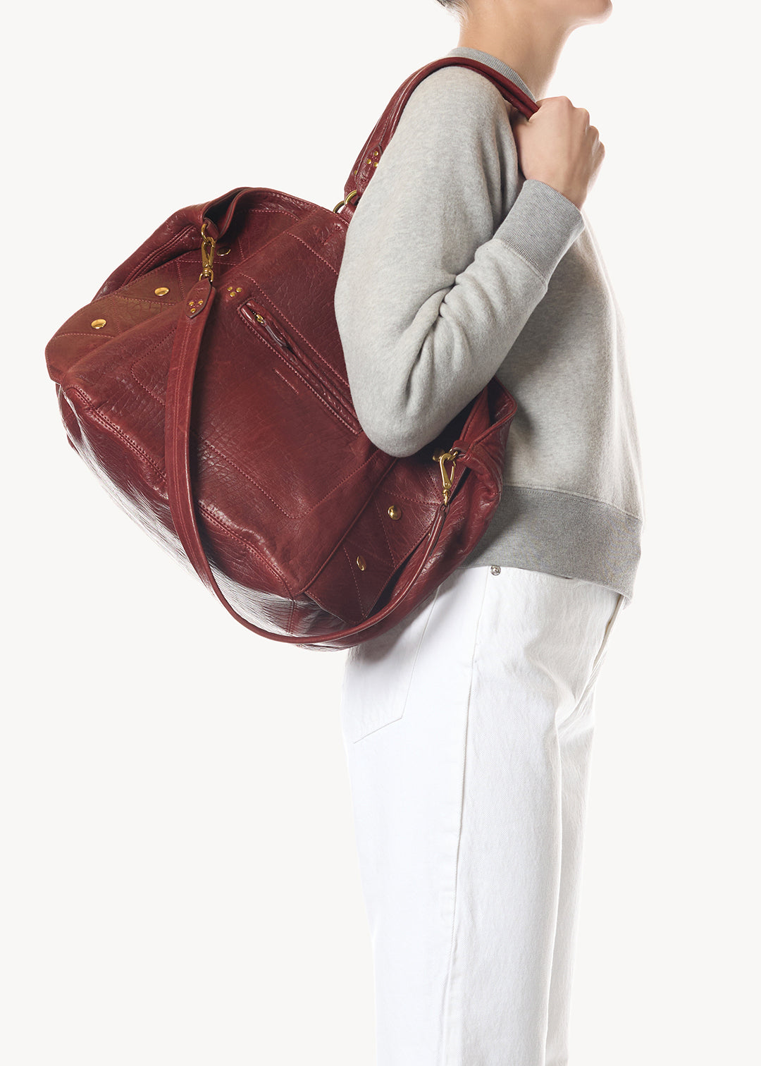 Sac Cabas Roger Agneau Bubble Burgundy