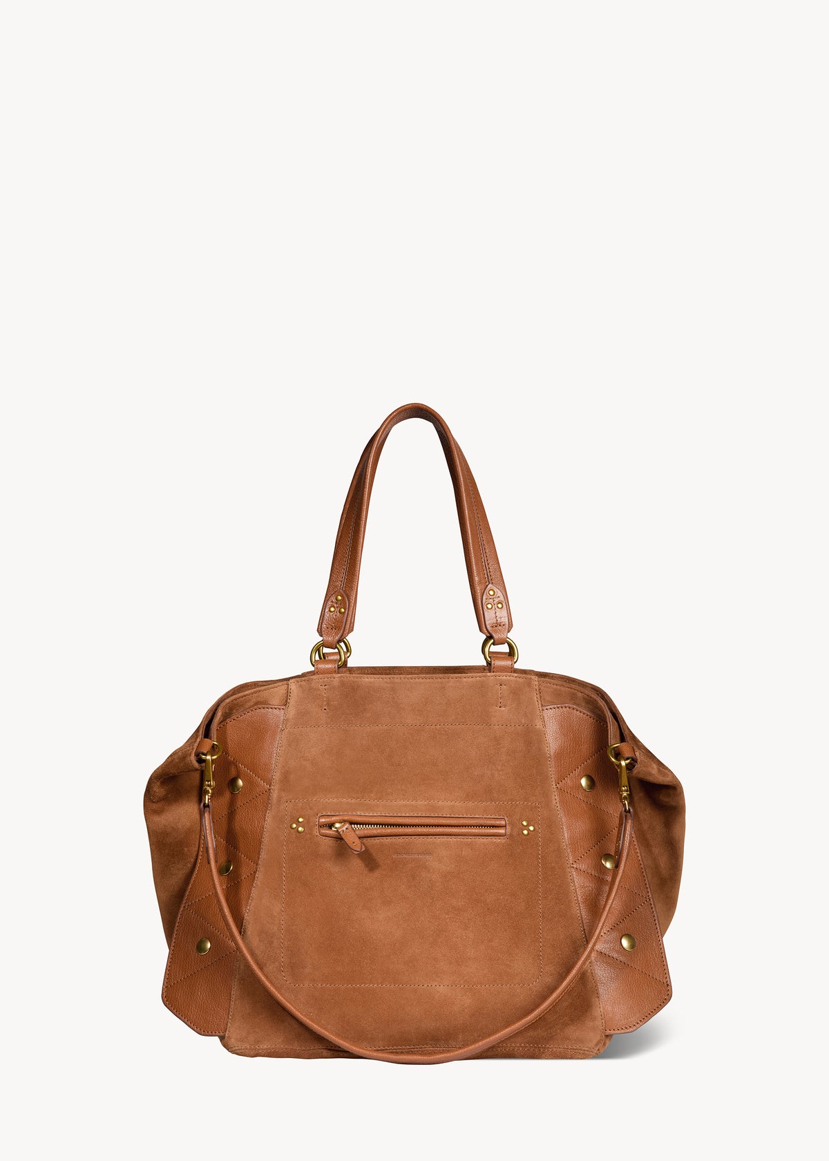 Sac Cabas Roger Croûte Velours Caramel