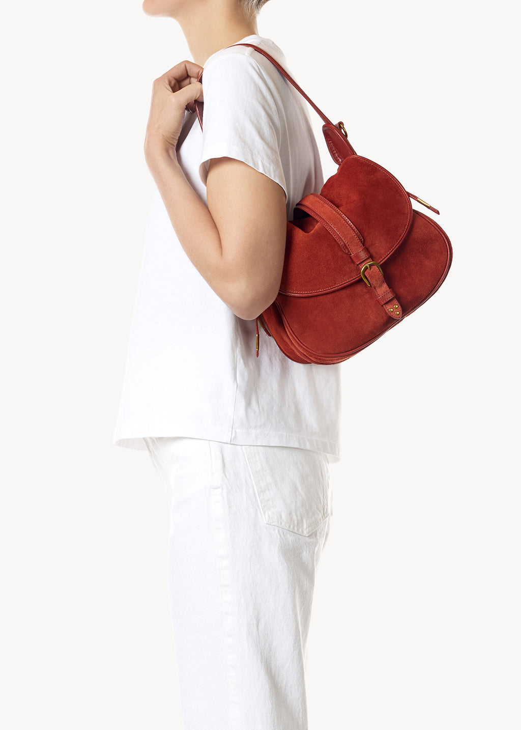 Sac Gildas Croûte Velours Rouille