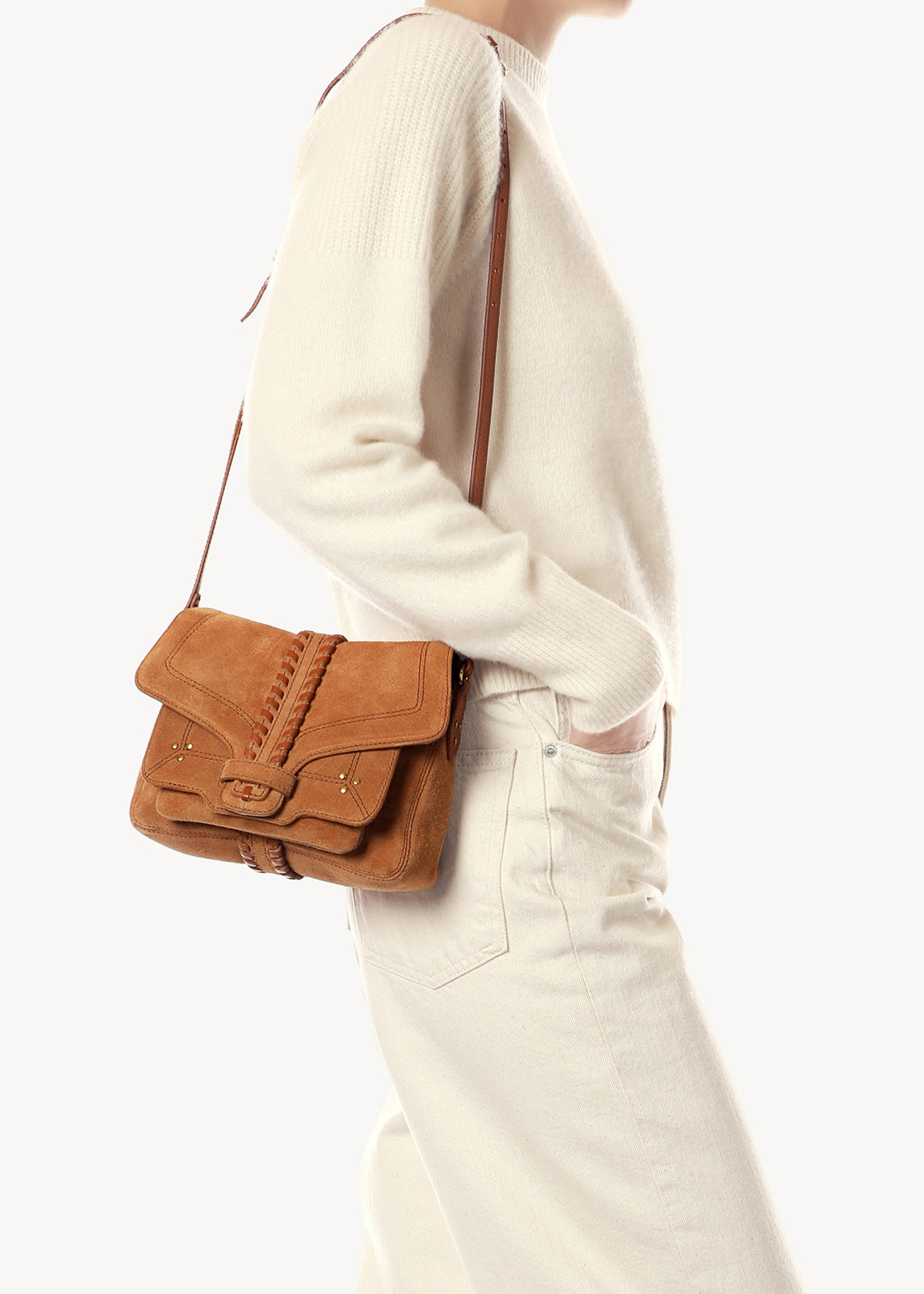 Sac Harry S Croûte Velours Caramel