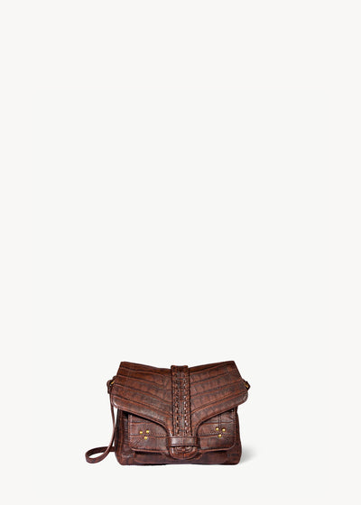 Harry S Tasche Imprimé Croco Cigare Schafleder