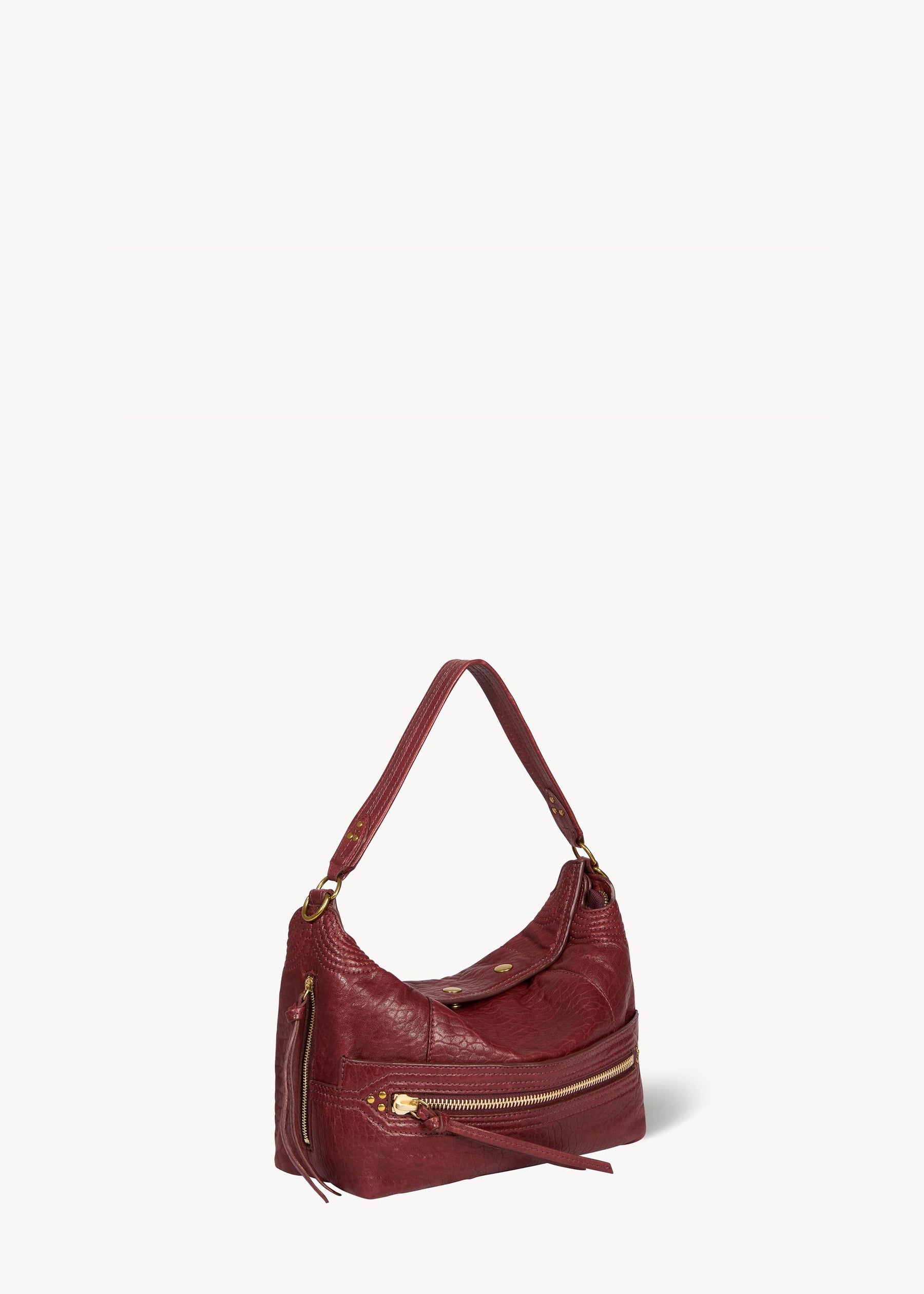 Sac Lucky Hobo Agneau Bubble Burgundy