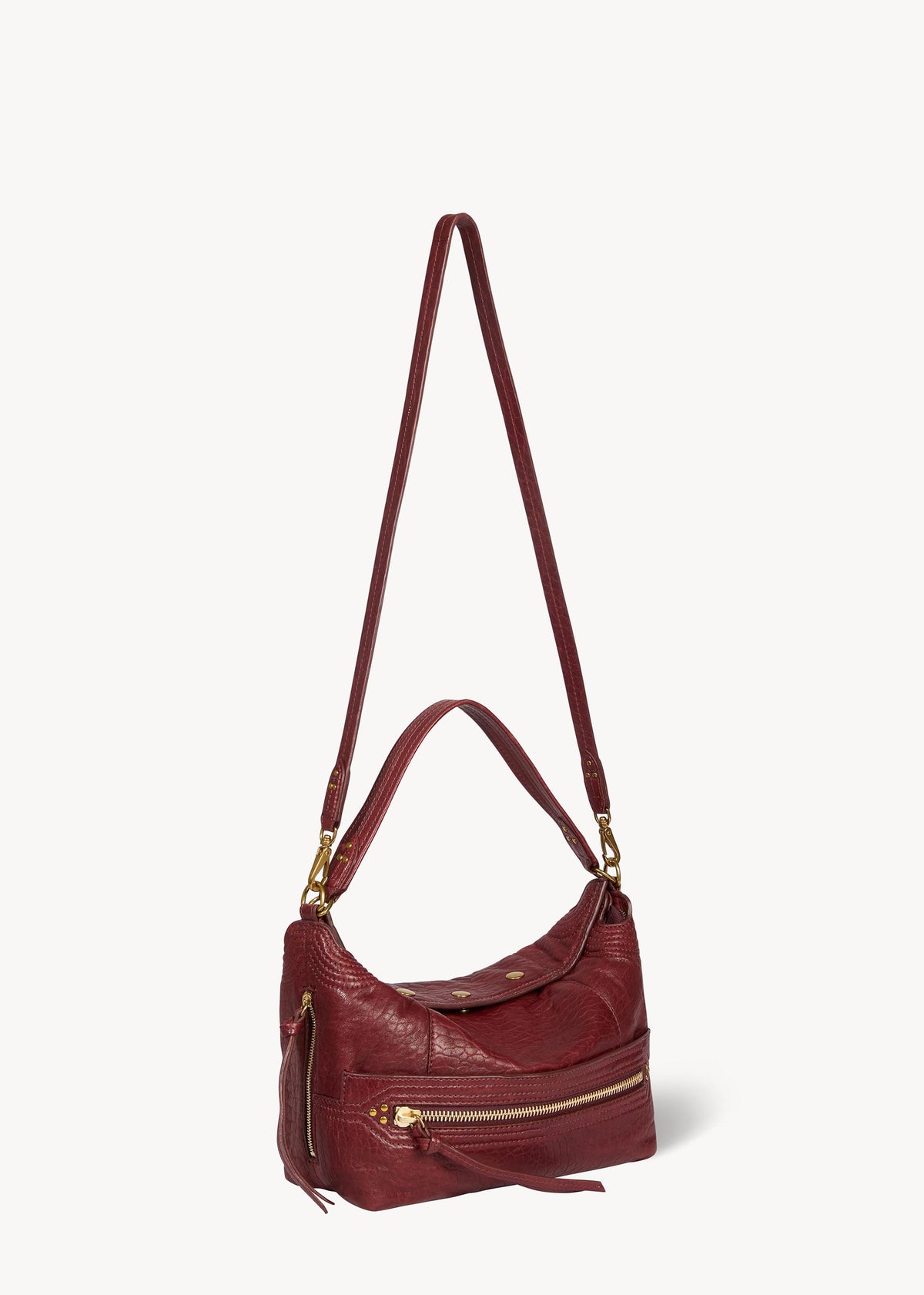 Sac Lucky Hobo Agneau Bubble Burgundy