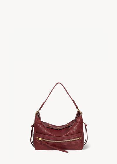 Sac Lucky Hobo Agneau Bubble Burgundy