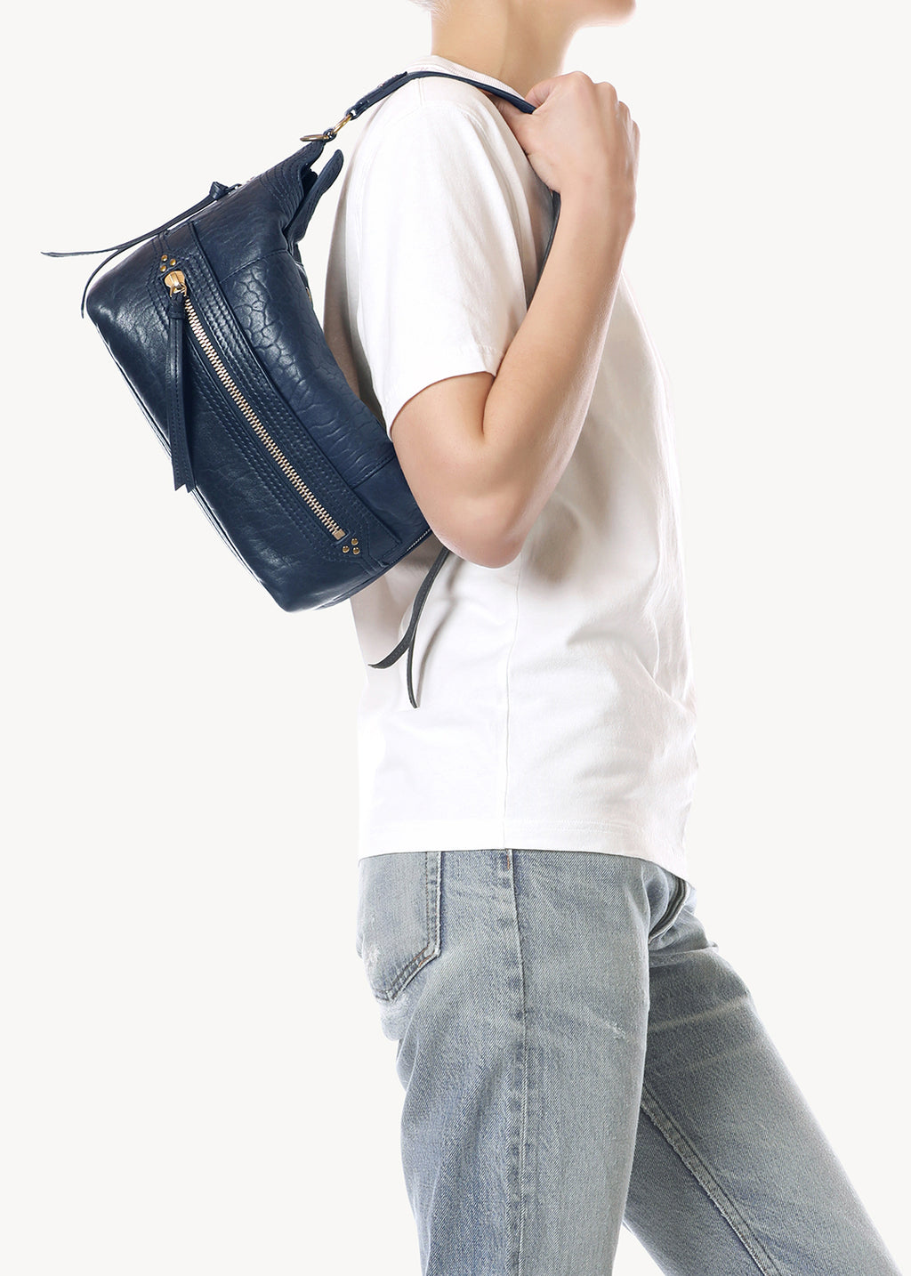Sac Lucky Hobo Agneau Bubble Night Blue