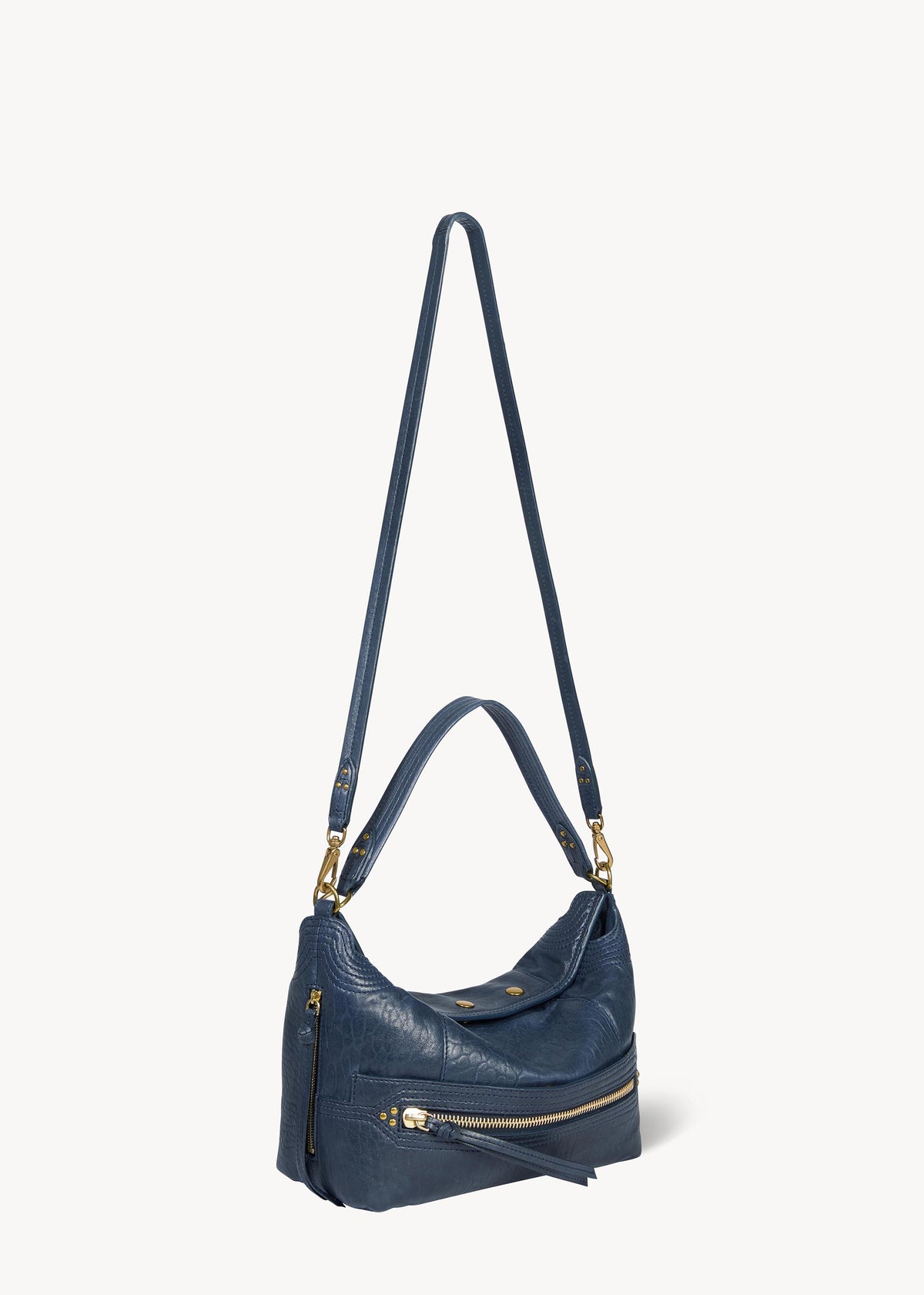 Sac Lucky Hobo Agneau Bubble Night Blue