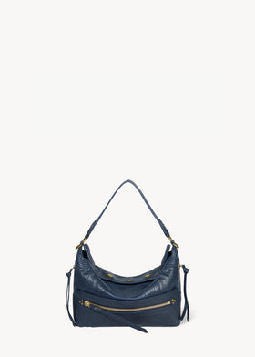 Sac Lucky Hobo Agneau Bubble Night Blue