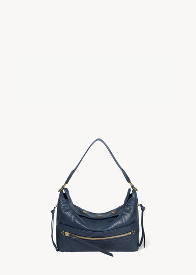 Sac Lucky Hobo Agneau Bubble Night Blue