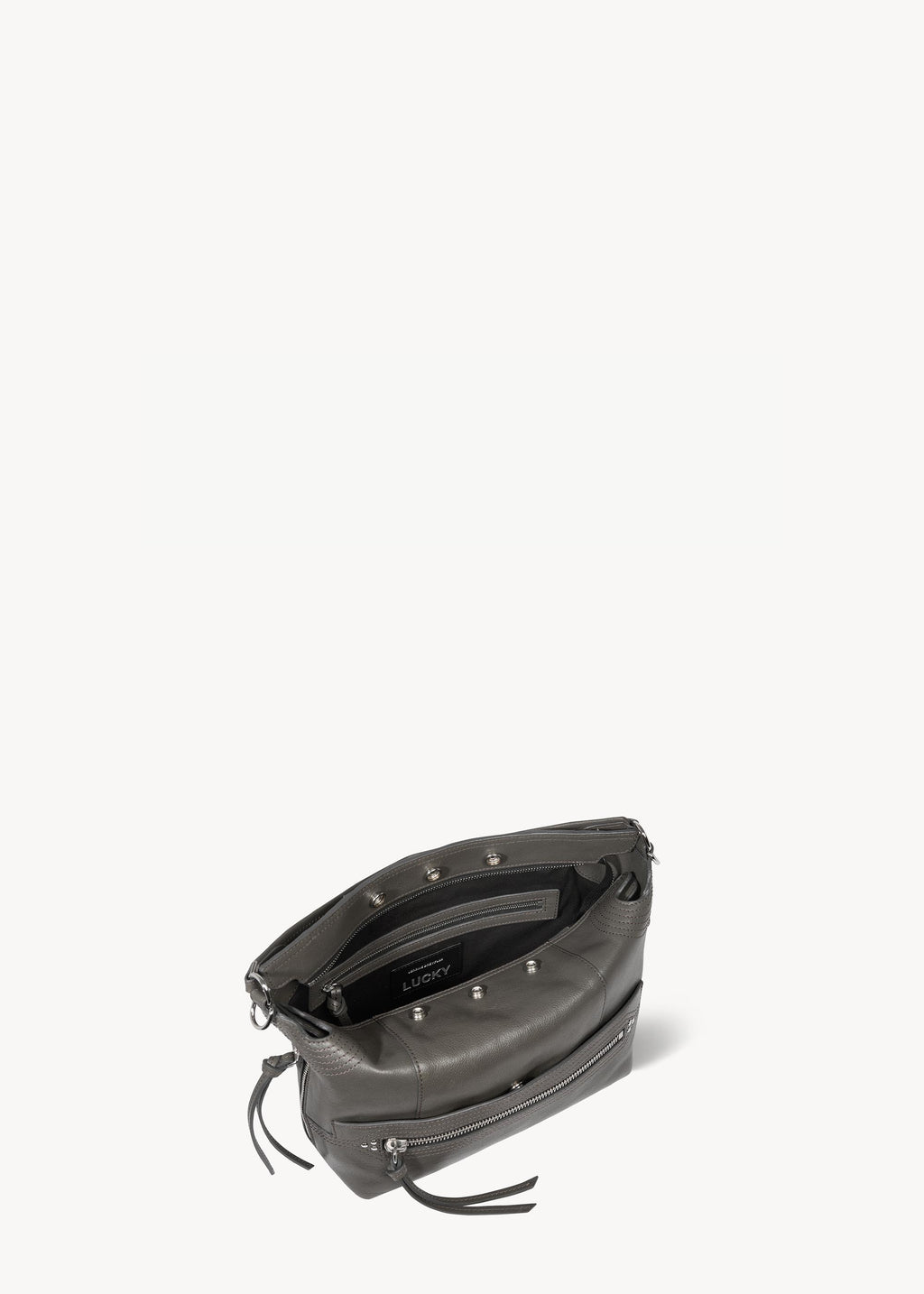 Sac Lucky Hobo buffle Gris