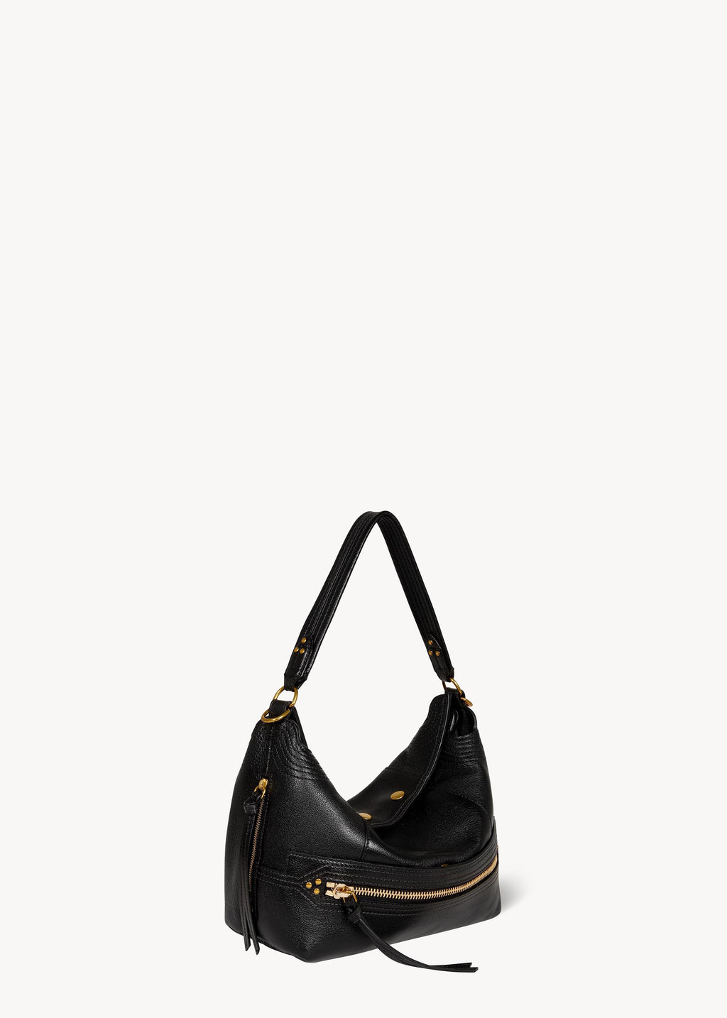 Sac Lucky Hobo Buffle Noir Brass