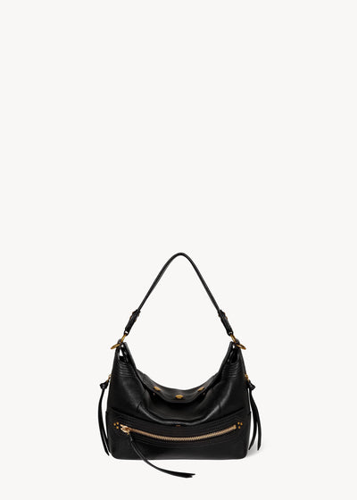 Sac Lucky Hobo Buffle Noir Brass