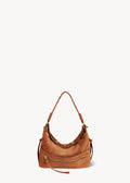 Sac Lucky Hobo Croûte Velours Caramel
