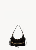 Sac Lucky Hobo Croûte Velours Noir