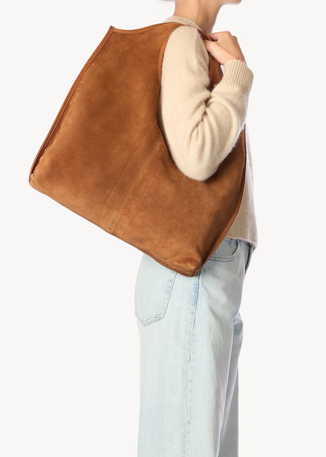 Sac Paco Croûte Velours Caramel