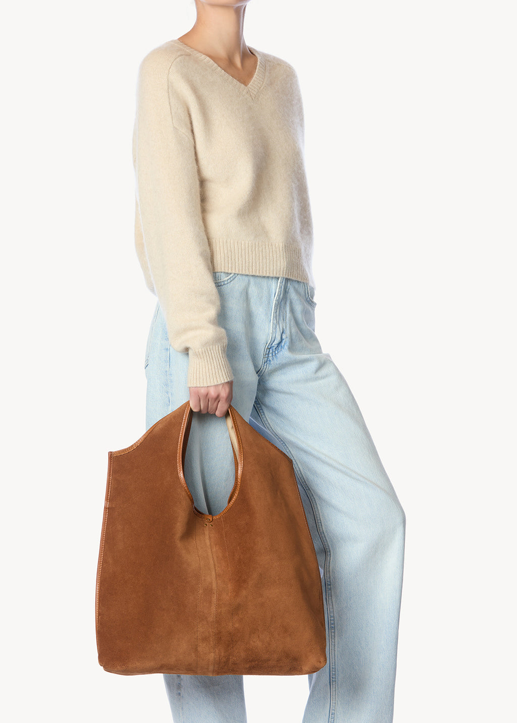 Sac Paco Croûte Velours Caramel