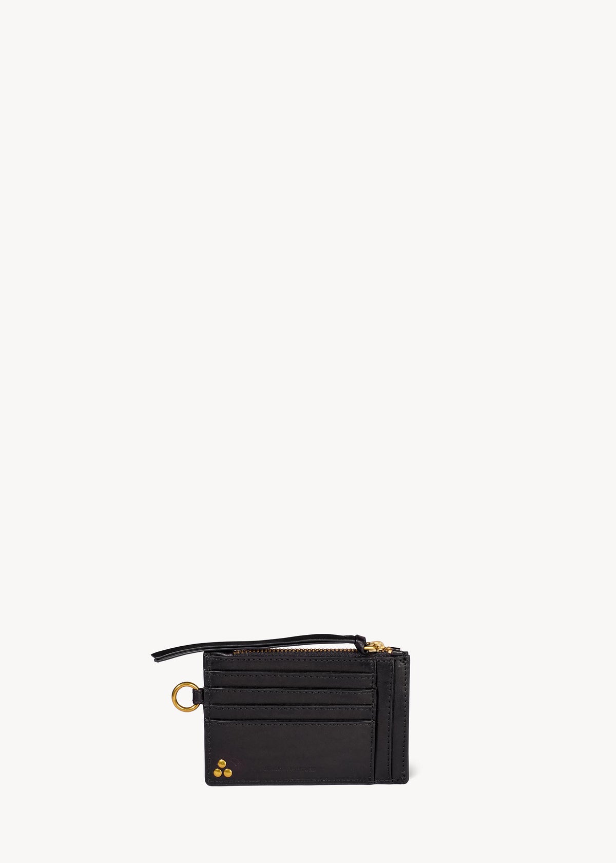 Lucky porte cartes Vachette Noir Brass